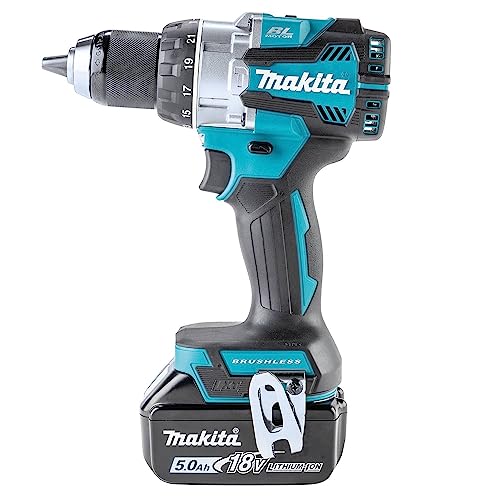 Makita 18V LXT Lithium-Ion Compact Brushless Cordless 1/2" Hammer Driver-Drill Kit (5.0Ah)