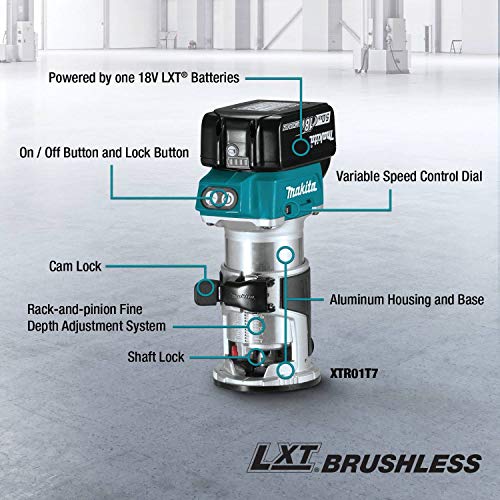 Makita 18V LXT Lithium-Ion Brushless Cordless Compact Router Kit