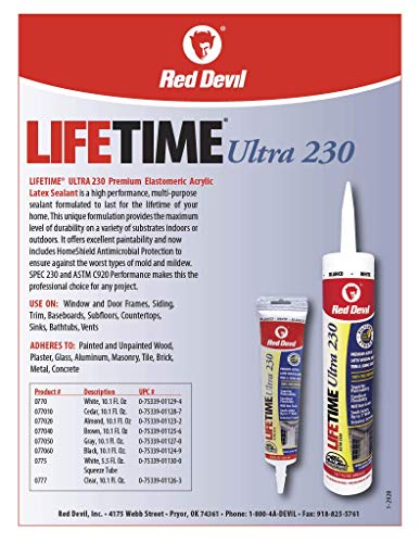 Red Devil Lifetime Ultra 230 Premium Elastomeric Acrylic Latex Sealant