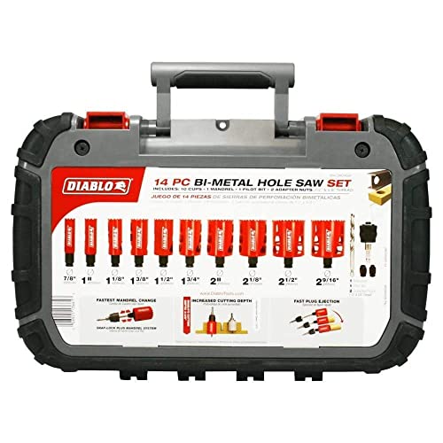 Diablo Tools General Purpose Bi-Metal Hole Saw Set 14pc