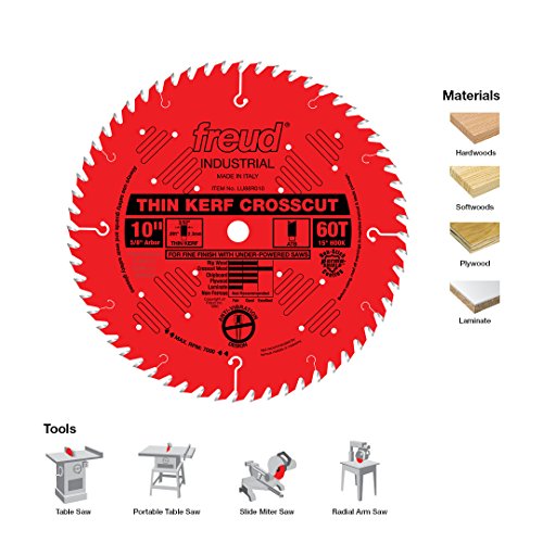 Freud 10in Thin Kerf Fine Finish Crosscut with Perma-SHIELD Coating