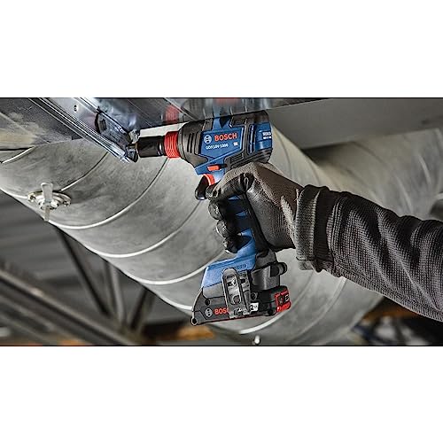 Bosch 18V 4-Tool Combo Kit with 2-In-1 1/4 In. and 1/2 In. Bit/Socket Impact Driver, 1/2 In. Hammer Drill/Driver, Circular Saw, Worklight with (1) CORE18V 4 Ah Battery & (1) 2 Ah Battery