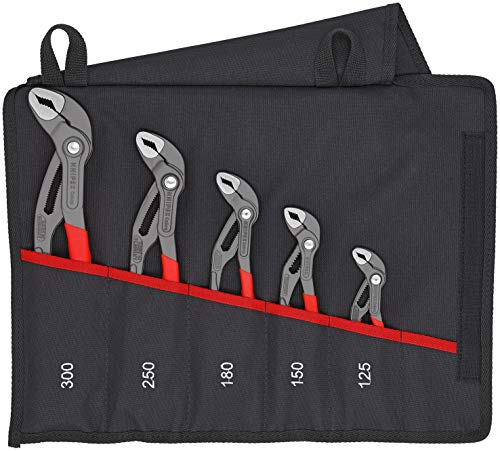 KNIPEX 5-Piece Pliers Cobra Set in Tool Roll