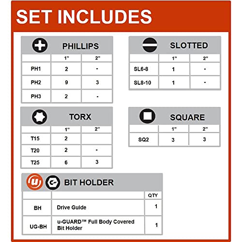 Crescent 38-Piece APEX 1/4 Inch Impact Driver Bit Set