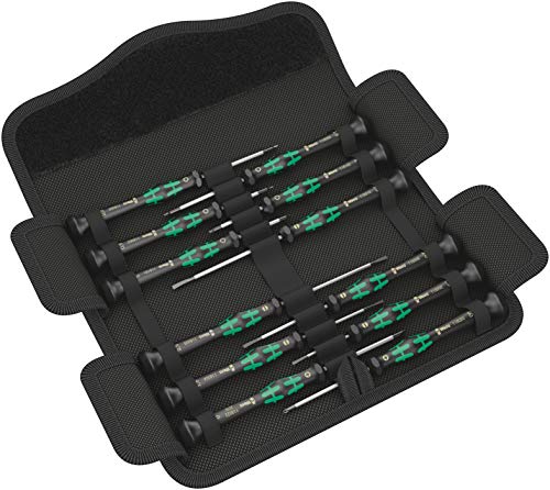 Wera Tools 73675 Kraftform Micro Precision Screwdriver Set, 12 Pieces