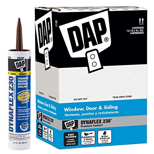 Dap Dynaflex 230 Brown Premium Window, Door, and Trim Sealant 10.1 oz (12-Pack)