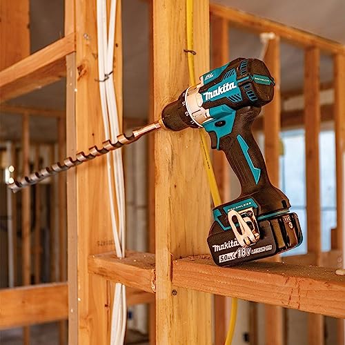 Makita 18V LXT Lithium-Ion Compact Brushless Cordless 1/2" Hammer Driver-Drill Kit (5.0Ah)