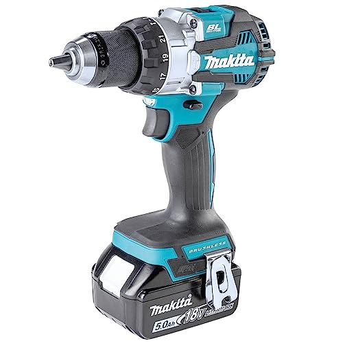 Makita 18V LXT Lithium-Ion Compact Brushless Cordless 1/2" Hammer Driver-Drill Kit (5.0Ah)