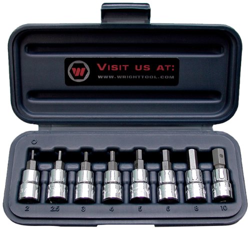 Wright Tool 3/8" Drive Hex Bit Socket Set with Bit Metric (8-Piece)