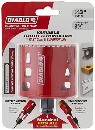 Diablo Tools 3 in. x 2-3/8 in. High Performance Bi-Metal Hole Saw