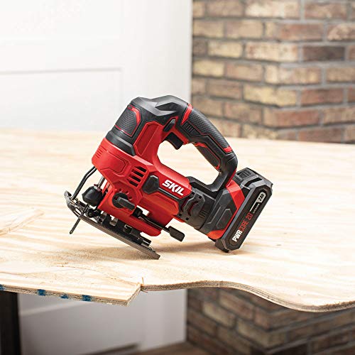 SKIL PWR CORE 20V 7/8 In. Stroke Length Jigsaw with 2.0Ah Lithium Battery and Charger