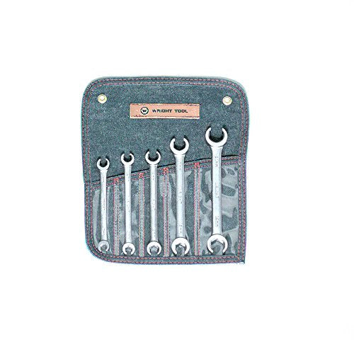 Wright Tool 744 Metric Flare Nut Wrench Set, 9mm - 14mm (5-Piece)