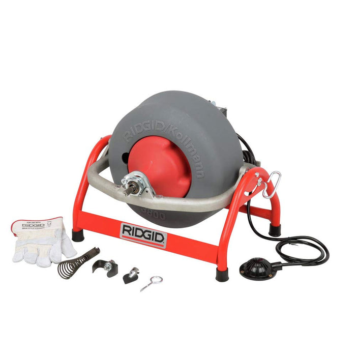 RIDGID 53117 K-3800 W/C-32 Drum Machine For 3/4" To 4" Drain Lines, with C-32 3/8" x 75'. Inner Core Cable & Tool Set, 115V