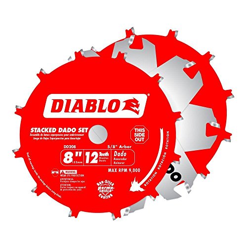 Diablo 8 in. x 12 Tooth Carbide Stacked Dado Saw Blade Set