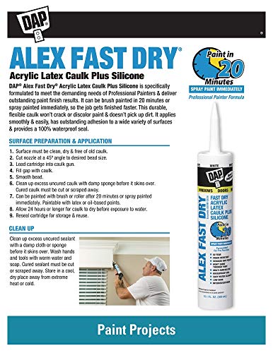 DAP 10.1 oz. Alex Plus Acrylic Latex Caulk Plus Silicone (White)