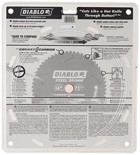 Diablo Tools 14 in x 72 Tooth Steel Demon Cermet Metal and Stainless Steel Cutting Saw Blade