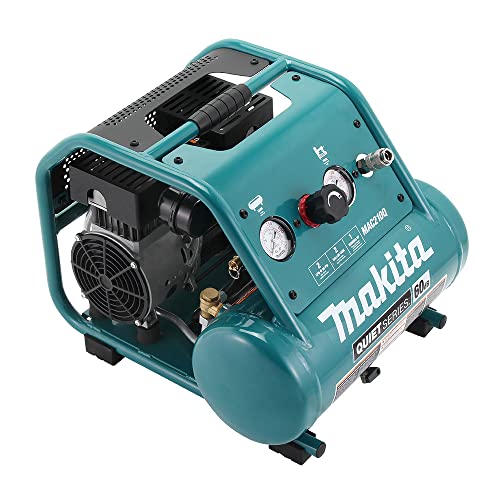 Makita Quiet Series, 1 HP, 2 Gallon, Oil-Free, Electric Air Compressor