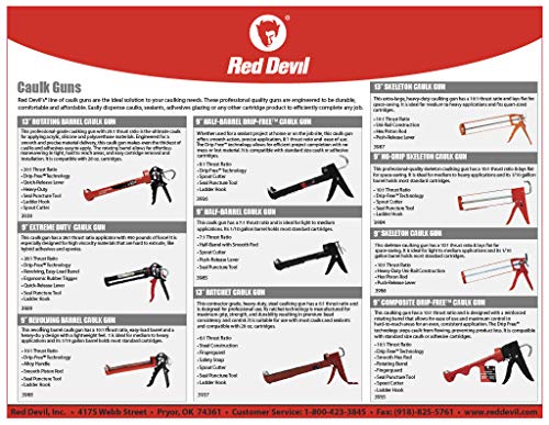 Red Devil 3989 9" Extreme Duty Caulk Gun - Thrust Ratio 26:1,Black