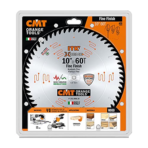 CMT 10 In x 60 x 5/8 In ITK Finish Compound Miter Blade