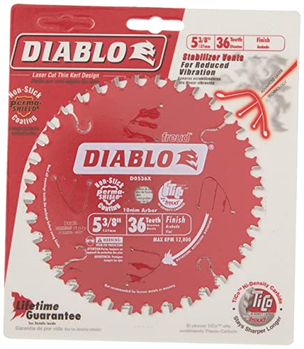 Diablo 5-3/8 in. x 36 Tooth Finish Trim Saw Blade