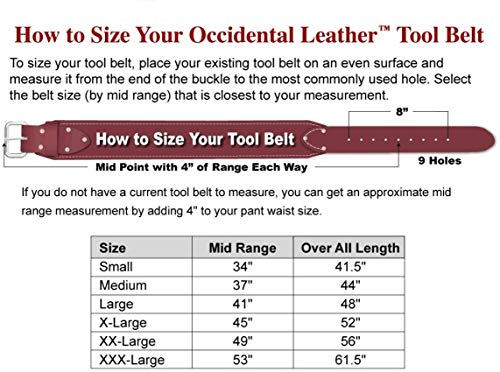 Occidental Leather H.D. 3-Inch Ranger Work Belt (Size XXL)