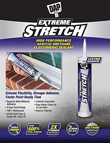 Dap 12 Pack 10.1 oz. Extreme Stretch Premium Crackproof Elastomeric Sealant, White