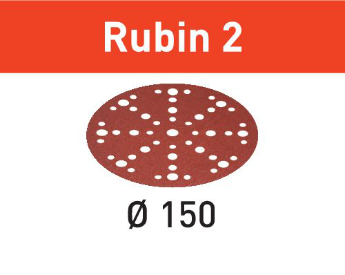 Festool Rubin 2 P120 Grit 6-Inch (150mm) Diameter Abrasive Sanding Discs (Pack of 50)