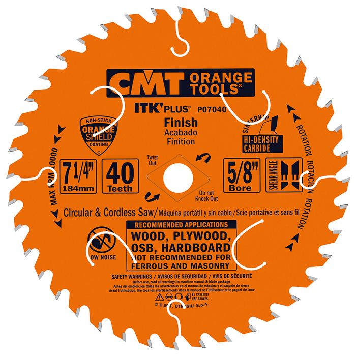 CMT 6-1/2in 36 TPI Contractor Circular Saw Blade