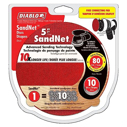 Freud 5 in. 80 Grit SandNET Discs with Connection Pad