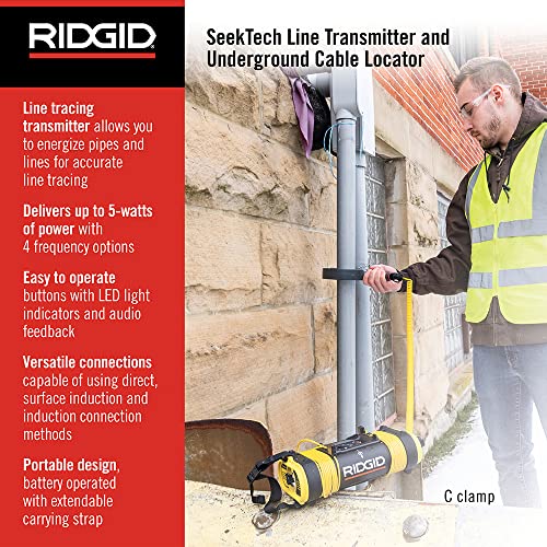 RIDGID 21898 SeekTech ST-305 Line Transmitter, Line Tracer and Underground Line Locator,Yellow,Small