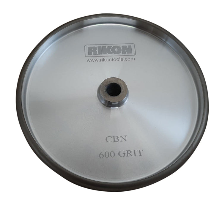 RIKON PRO Series CBN Grinding Wheel 600 Grit 8 In. Wheel 1-1/2 In. wide with Radius to Sharpen High Speed Steel Cutting Tools for your Woodworking Lathe