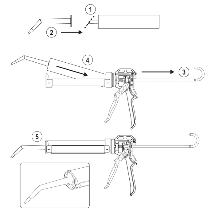 Angle Shot Plastic Nozzle for 1/10 Gallon Cartridges (3-Pack)