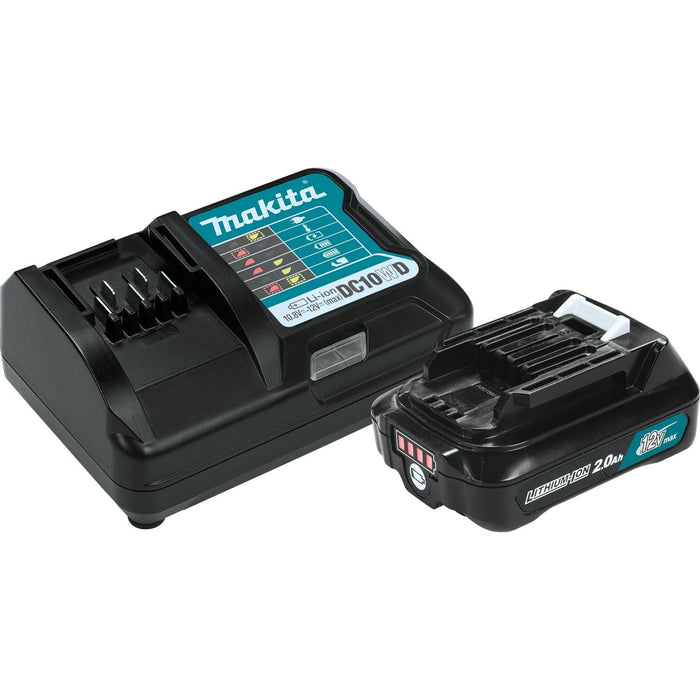 Makita BL1021BDC1 - 12V max CXT Lithium-Ion Battery and Charger Starter Pack, BL1021B, DC10WD (2.0Ah)