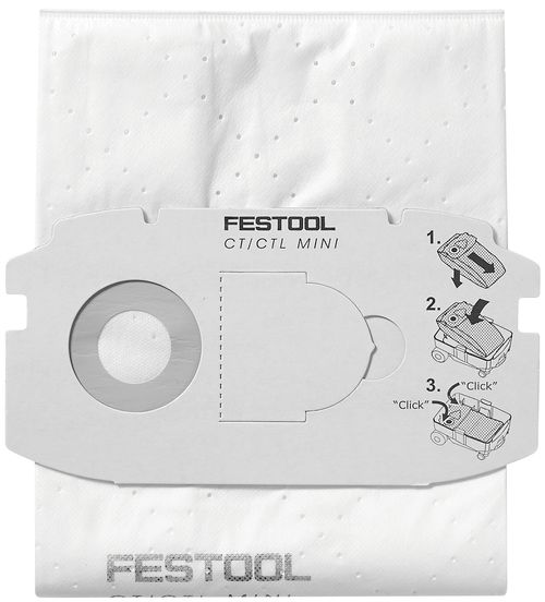 Festool Self Clean Filter Bag for CT MINI (Pack of 5)