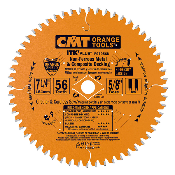 ITK NON-FERROUS METAL & TREX SAW BLADE HW 12''x96 TCG -6° 1'