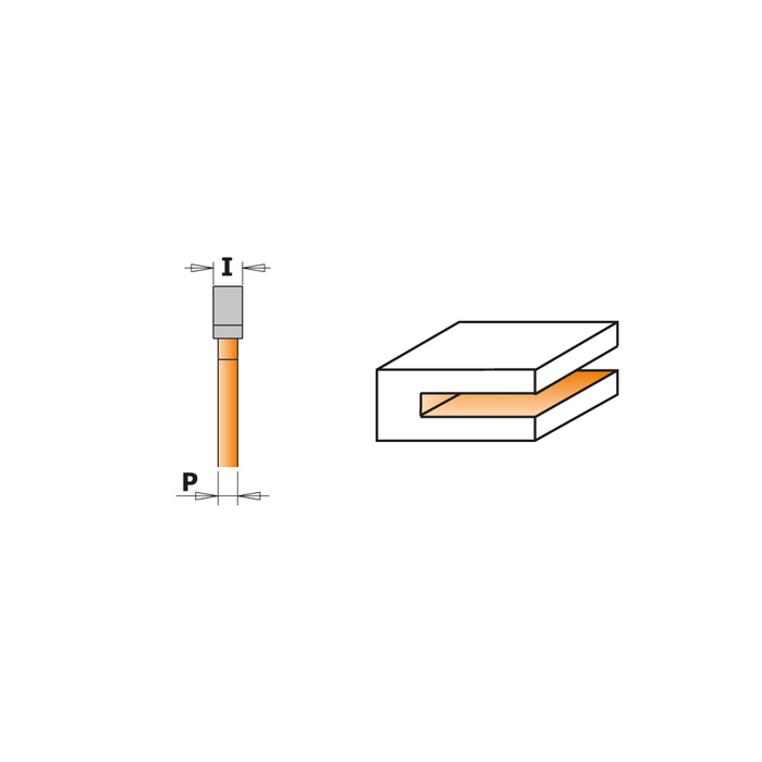 3-FLUTE SLOT CUTTER W/O ARBOR D=1-7/8'' I=1/4''