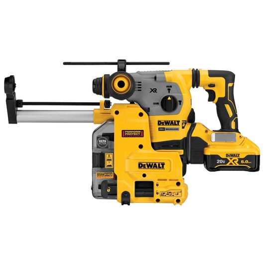 DeWALT 20V MAX XR Brushless 1-1/8 In. L-Shape SDS Plus Rotary Hammer Kit with Dust Collection