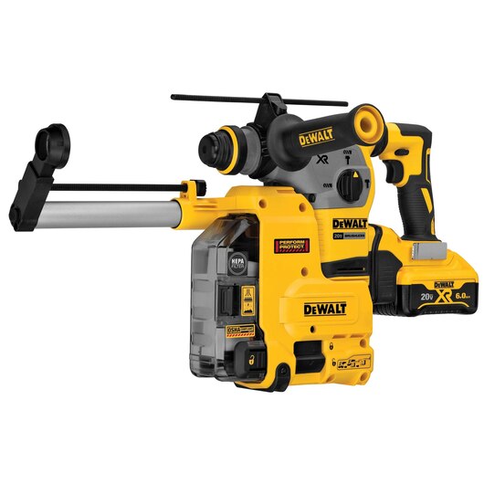 DeWALT 20V MAX XR Brushless 1-1/8 In. L-Shape SDS Plus Rotary Hammer Kit with Dust Collection