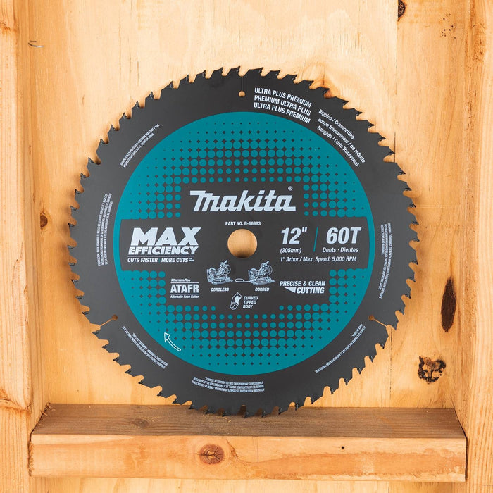 Makita 12" 60T Carbide-Tipped Max Efficiency Miter Saw Blade