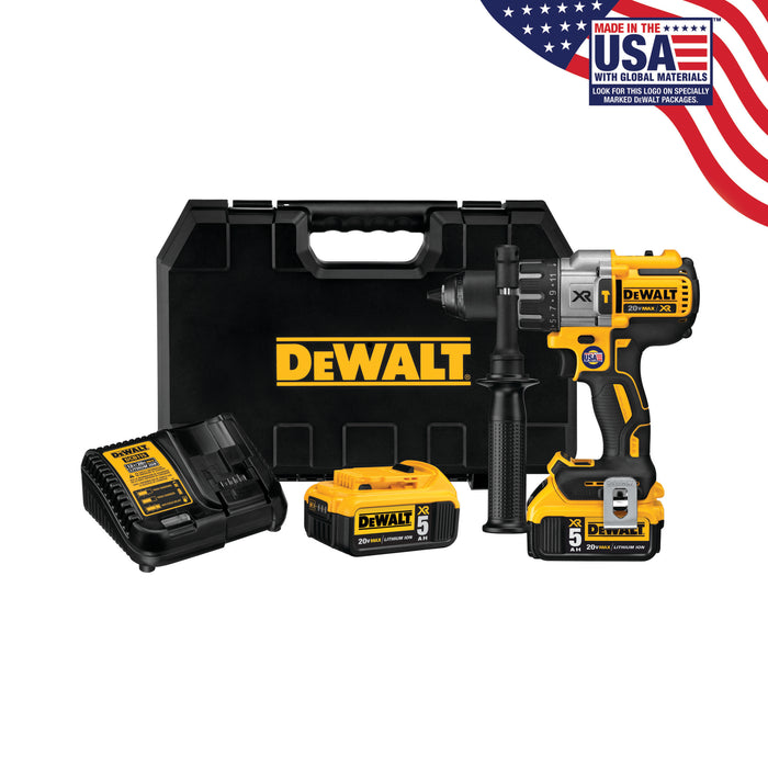 DeWALT 20V (DCD996P2) MAX XR Lithium-Ion Brushless Premium 3-Speed Hammer Drill Kit