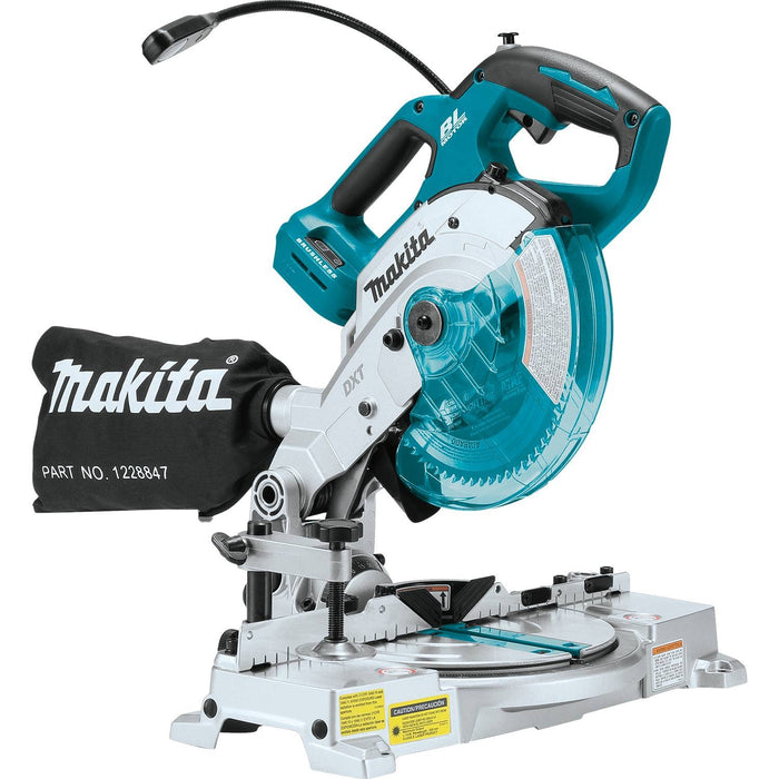 Makita 18V LXT Lithium-Ion Brushless Cordless 6-1/2" Compact Dual-Bevel Compound Miter Saw, laser (Bare Tool)