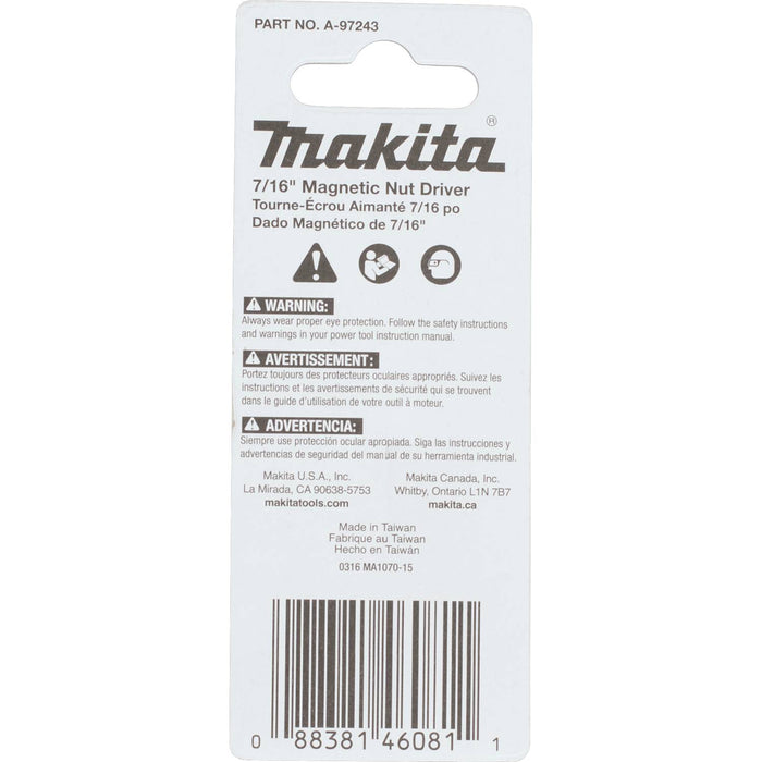 Makita Impact X 7/16″ x 1-3/4″ Magnetic Nut Driver
