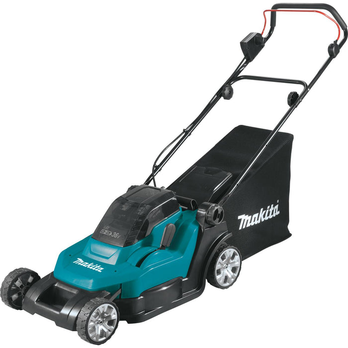 Makita 18V LXT 17" Residential Lawn Mower Kit, dual port charger (5.0Ah)